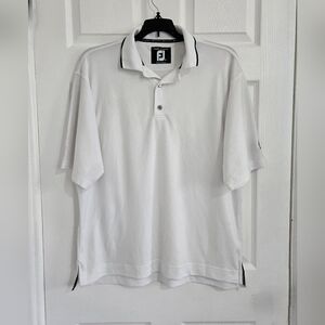 FootJoy Golf Polo Shirt Men's Size XL White Short Sleeve Athleisure